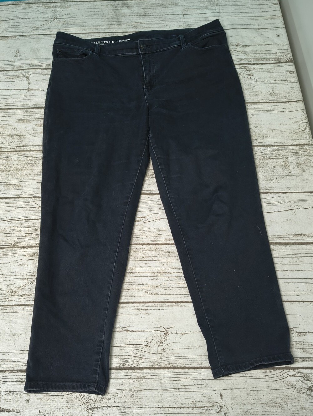 Talbots Flawless Black Girlfriend Pants Women Size 16